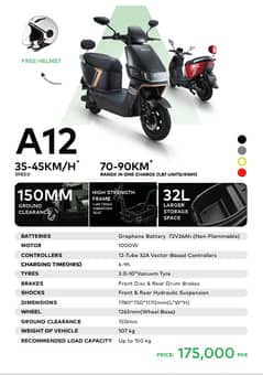 Electric Bikes/Scooty/Revoo A12/C32 Young/A11/E52/C32 Pro Faisalabad