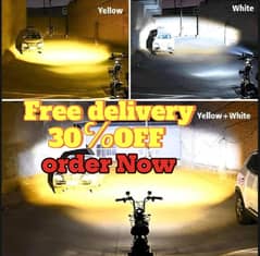 Urgent Sale Motercycle Robot Dual colour Led Work Driving Lights