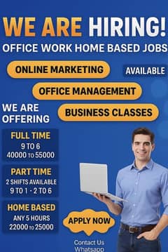 ONLINE WORK AVAILABLE FOR MALE AND FEMALE