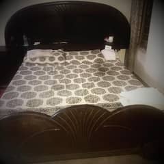 KING SIZE BED WITH SIDE TABLES AND ORTHO MATTRESS