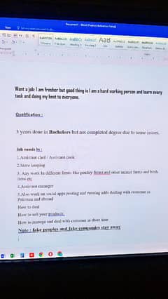 looking for a Job