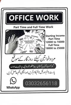 we need male and female for office work