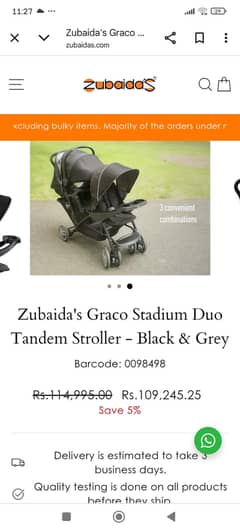 slithly used double stroller