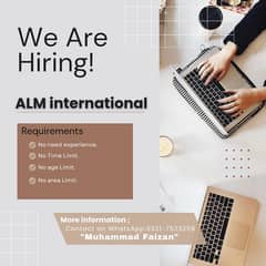Online work is Available for male, female and students.