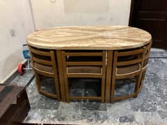 6 seater wooden dinning table (urgent sale)