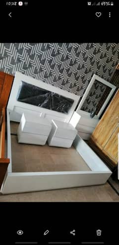 Double bed, King size bed, Dressing table,Bed set,Wooden bed,Furnitur