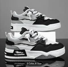 Casual Sneakers - Breathable PU Upper & Durable PVC Sole,