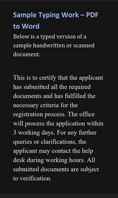 Typing, Data Entry, Freelancer, PDF to Word, Assignment Typing,