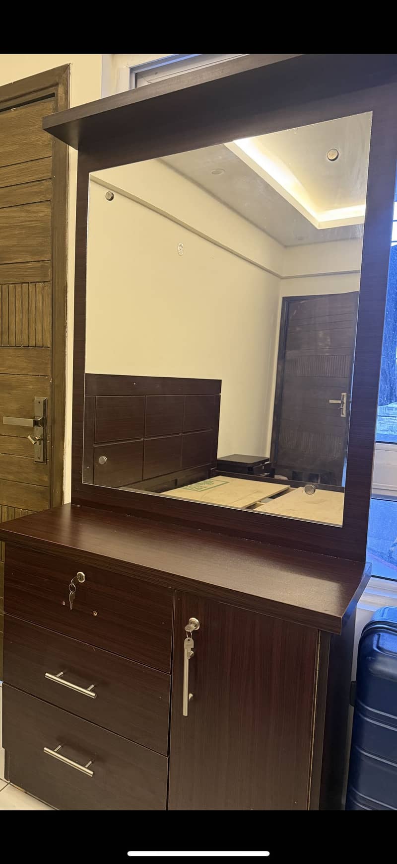 King size bed with side tables and dressing (used for 6 months) 1
