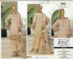 pak fabrics summer lawn ladies printed 3pcs lawn suit high quality