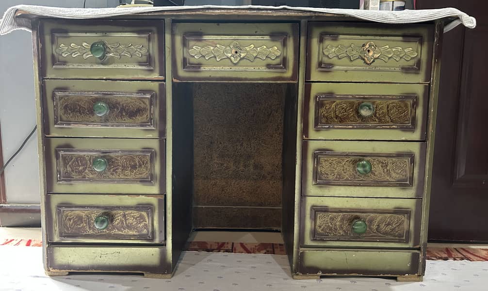 King size bed with dressing table , side table and mirror 1