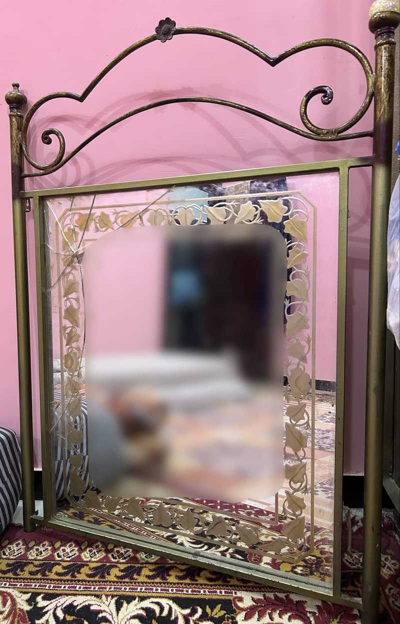 King size bed with dressing table , side table and mirror 3