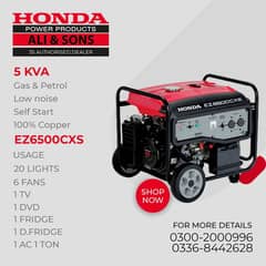 Honda/Generator/EZ-6500cxs/5kVA/Self-Start.