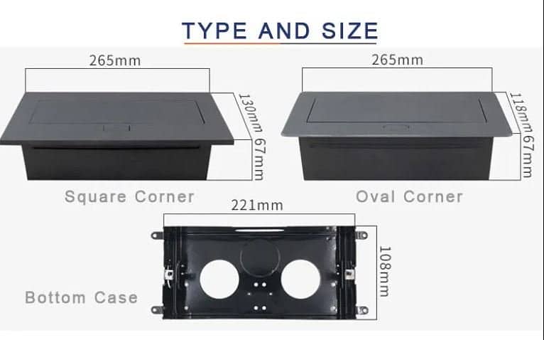 Multi-Function Switch Socket Pop-up Technology Box for table 1