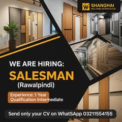 Salesman Job | Sales person required in Rawalpindi