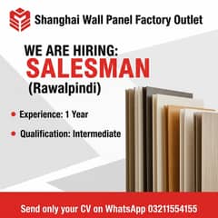 Salesman Job | Sales person required in Rawalpindi