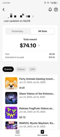 TikTok earning