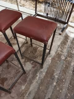 Stool with sofa iron legs