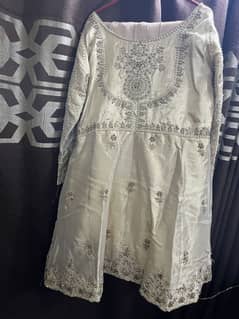 Frock with sharara dupatta