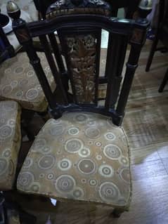 six wood dining chair
