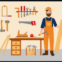 Carpenter, wood works, Wall Molding Mediawall
