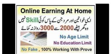 Online work is available part time and full time for males and females