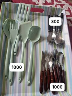 mix crockery and utensils