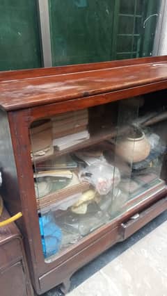 solid wooden showcase