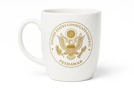Cofee Mugs with golden logo of American express