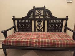 wooden sofa