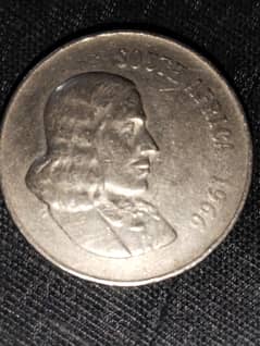 Rare South African 50 cents coin-1966 collectors item