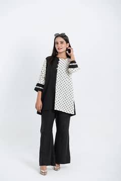 Black winter cotton off white fabric with cross stitch of black thread