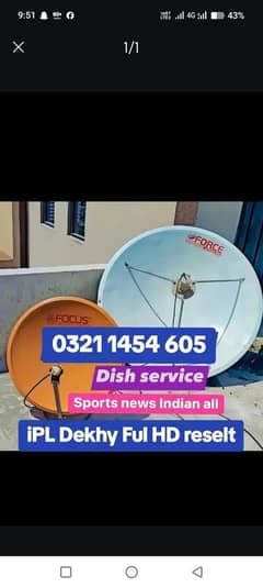 HD dish antenna tv sell service  with receiver lnb  ins032114546O5