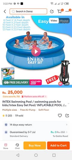 swimming pool importanted 12feet round