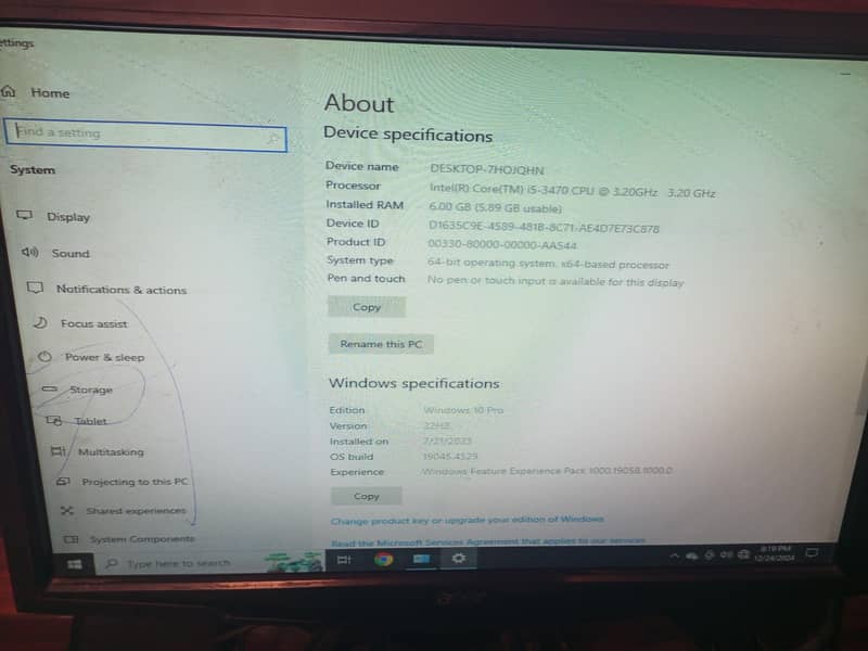 Dell Desktop core i5 3 generation with keyboard, LED, all wires 3
