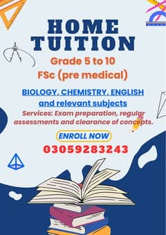 Home Tutor for class 5 to 10 and F. Sc