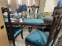 Wooden dining table