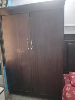 wood almarry 2 door 1 for dress and 2nd fside for accessory