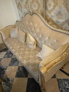 Wooden sofa set 6 seater
