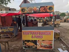 fast food counter Berger and fries