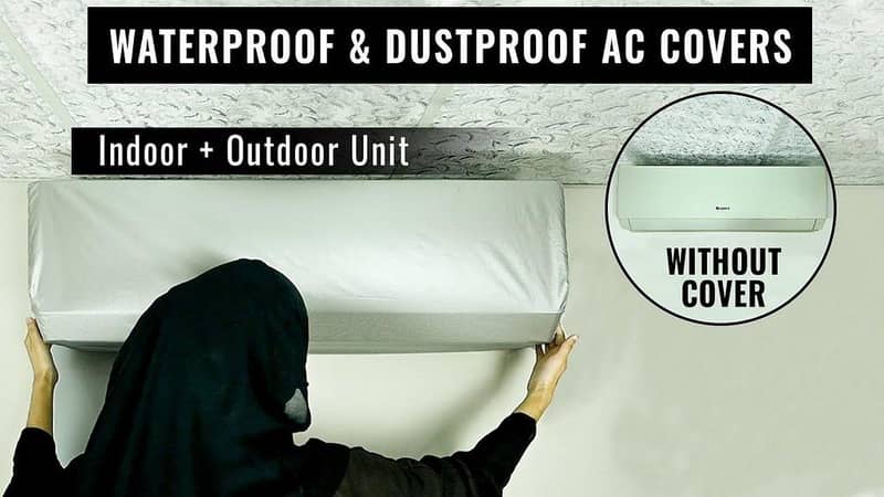 AC Covers Waterproof Dustproof Covers For Indoor & Outdoor Unit - (1 Ton-1.5 Ton-2 Ton)