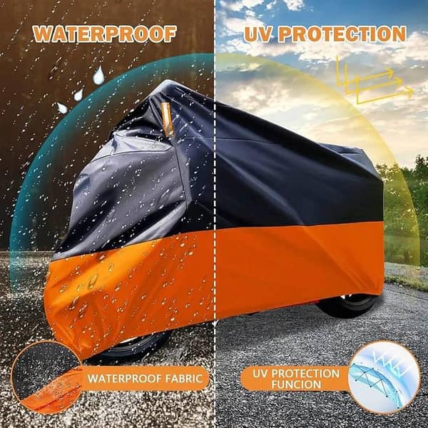 Original Parachute Waterproof,Dustproof bike covers multi with free storage bag for ALL SIZES Scooty, CD 70, CG125, YBR, PRIDER 100cc ,SUZUKI gs 110,125,150cc , Heavy bikes