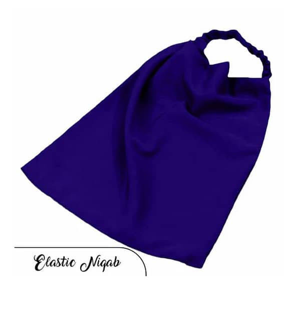 Breathable Georgette Half Niqab Patti - Soft Polyester, Elastic Back, Dimensions 15x15.5 inches
