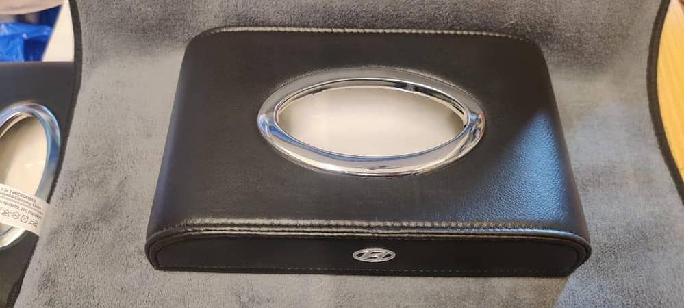Hyundai Logo PU Leather Tissue Box for Cars
