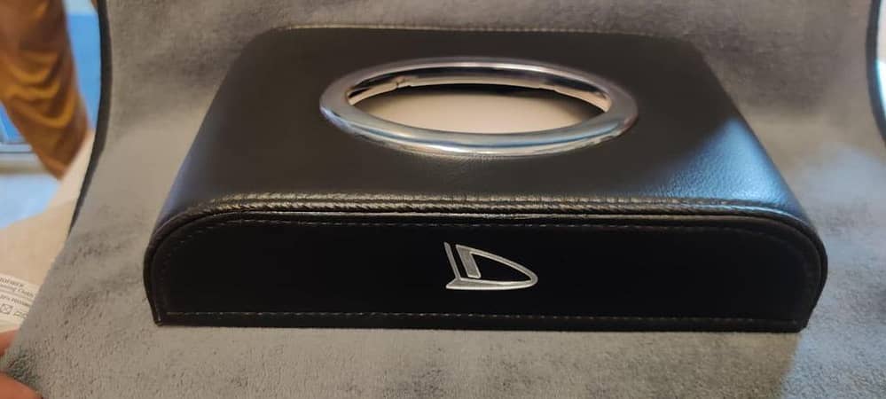 Daihatsu Logo PU Leather Tissue Box for Cars