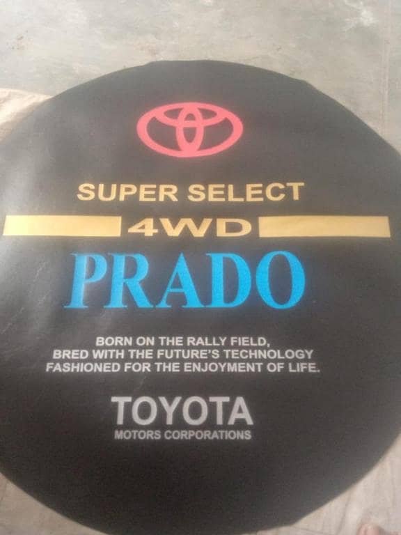 Toyota Prado Tire Cover (Stapni) with Elegant Printed Design