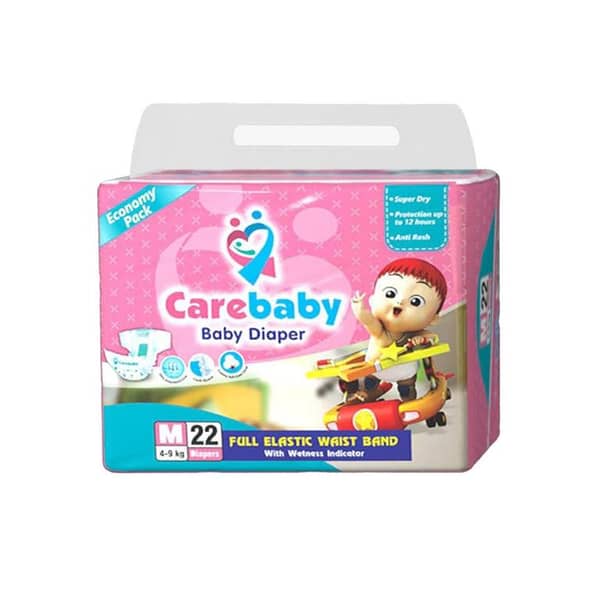 Carebaby Medium Size Diapers - Super Economy Pack (22 Pieces)