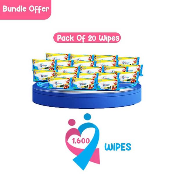 Carebaby Wipes - 80 Count in a Pack of 20