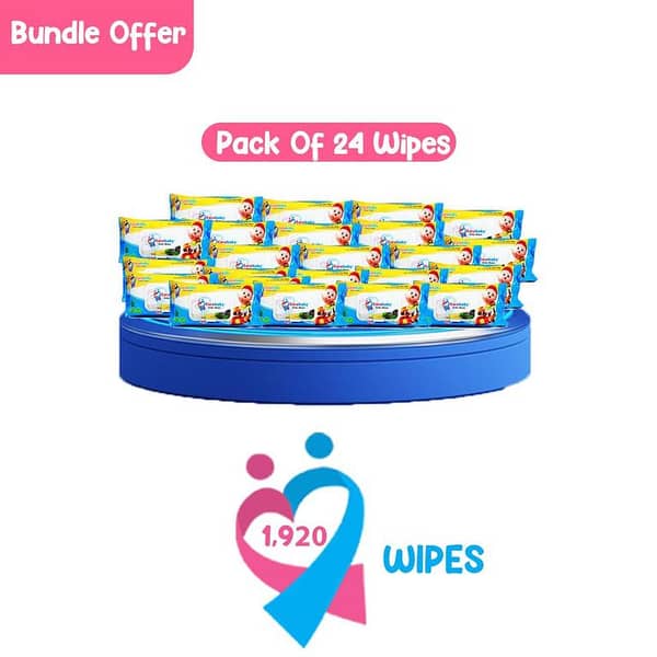 Carebaby Wipes , Count 80 - Pack of 24