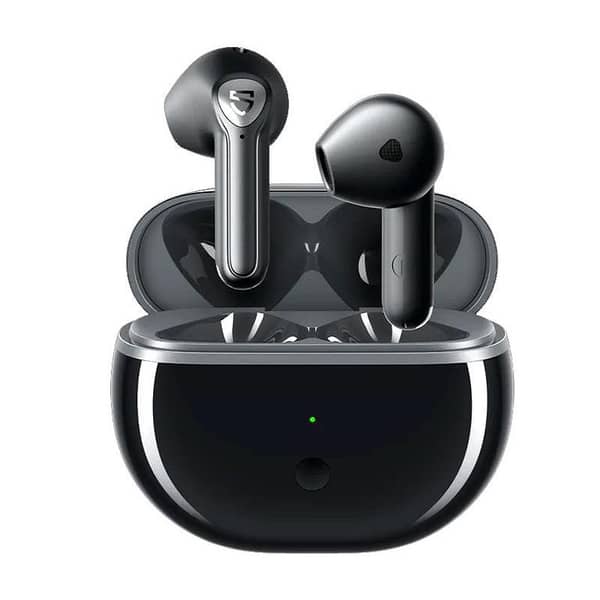 soundpeats air 3 deluxe wireless bluetooth earbuds with touch sensor tws rapid charging case led display high fidelity sound bass enhanced noise cancelling sweatproof stereo